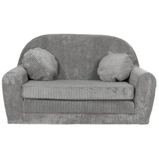 FORTISLINE Kindersofa Rosalia 100 x 60 x 50 cm Cord grau