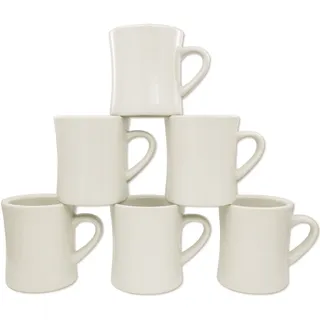 Coletti COL104 Vintage Restaurant Kaffeetassen | Kaffeebecher-Set mit 6 Stück, 10 oz
