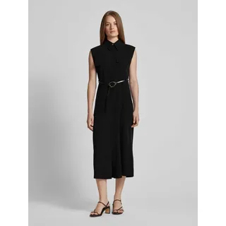 Hemdblusenkleid mit Brusttaschen Modell 'CASINO', Black, XS