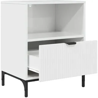 vidaXL Nachtschrank 49 x 36 x 61 cm Hochglanz-Weiß