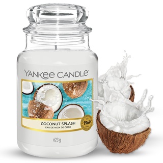 Yankee Candle Duftkerze im Glas (Große Kerze im Glas) | Coconut Splash | Brenndauer bis zu 150 Stunden