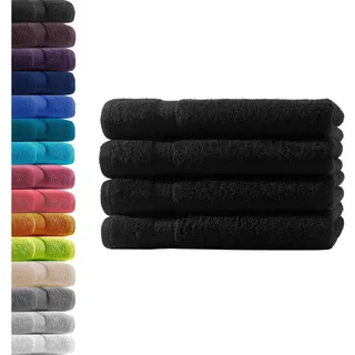Hometex Premium Textiles Hometex Premium Handtuch 50 x 100 cm schwarz 4 St.