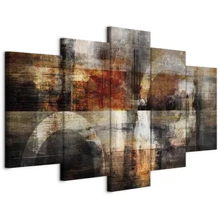 decomonkey Wandbilder Abstrakt 100x50 cm 5 Teilig Leinwandbilder Kunstdruck | Bild auf Leinwand, Wanddeko, Wohnzimmer, Wanddekoration, Ornament, Modern, Kunst