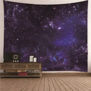 Beydodo Tapisserie Modern, Wandbehang Wall Hanging Galaxy Universum Wandteppich Schlafzimmer 350X256CM