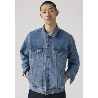 Jeansjacke LEVI'S "NEW RELAXED FIT TRUCK", Herren, Gr. S, blau (washed away t), Denim/Jeans, Obermaterial: 100% Baumwolle, relaxed fit, 1-Knopf-Manschette, Jacken Jeansjacke