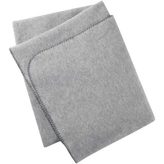 Engel Baby-Decke mit Muschelkante. 100 cm. grau