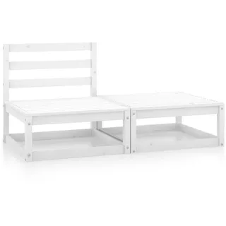 vidaXL Garten-Lounge-Set 2-tlg. weiß Kiefer