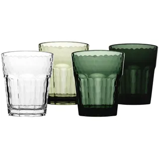 Bo-Camp Camping Gläser 4er Set Mix&Match Reise Trinkglas Wasser Wein Glas 200 ml Grün