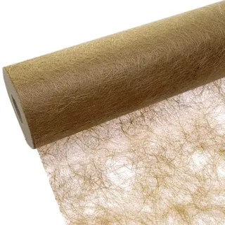 Sizoflor Tischband - Tischläufer - Tischdekoration - dunkelgold 30 cm Breite - 5 Meter Rolle + 100 Deko Sterne (gold oder silber) Gratis (+goldene Sterne)