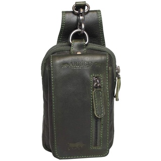 Arrigo Gürteltasche Leder - Vintage - Bauchtasche Brusttasche Hüfttasche für Reise, Party, Festival - Herren und Damen - 12x18x9 cm