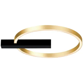 Escale Led-Deckenleuchte Midnight, Schwarz, Gold, Metall, 4 cm, Made in Germany, Lampen & Leuchten, Innenbeleuchtung, Leuchten nach Räumen, Schlafzimmerlampen