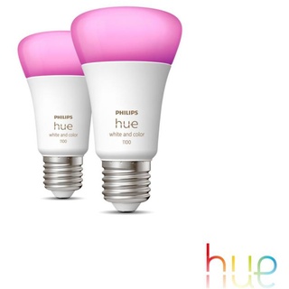 PHILIPS Hue White & Color Ambiance LED E27, 9,5 Watt, Doppelpack, 8719514291317,