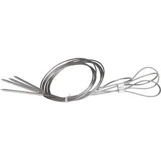 Allgrill Flexible Grillspieße aus Edelstahl im 4er-Set (Schaschlikspieß, BBQ-Spieß, Fleischspieß)