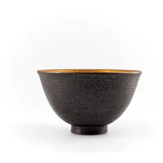 teayumi Schale MEDARU Chawan Matcha-Schale 400 ml Schwarz Kupfer schwarz