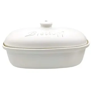 Keramik Brottopf L 34 x 22 x 17 cm (weiß)
