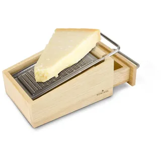 Geschenkartikel Käsereibe // Parmo – 3teilige Parmesanreibe aus Holz, mit Auf...