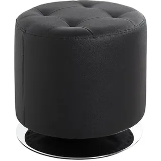 Haku-Möbel Hocker Kunstleder 40 x 40 x 40 cm Schwarz