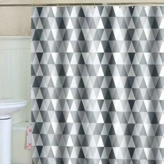 Duschvorhang 200 X 220 Cm (200 Cm Breit, 220 Cm Hoch), Wasserdicht, Antibakteriell, Schimmelresistent, Aus Polyestergewebe, Waschbar, Mit 12 Duschvorhangringen