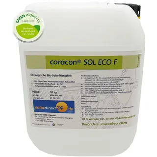 10 Liter Ökologische Solarflüssigkeit Coracon Sol ECO F - Stabil bis 214°C