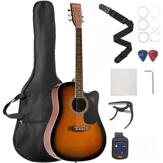 Vevor Elektro Akustische Gitarre Cutaway 1041,4 mm Sunburst