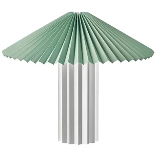 blomus Tischleuchte -TAITE- Tischlampe, Stimmungslicht, LED-Designlampe modern, LED wechselbar, Dimmbar, Plissee-Look, modern & stabil, Dimmbar, Aluminium grün