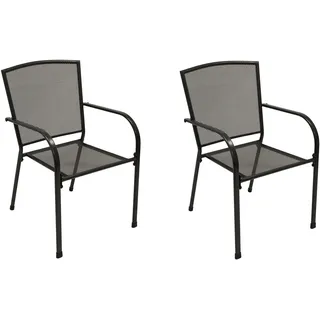 DEGAMO Gartensessel Classic 55,5 x 57 x 87 cm grau 2 St.