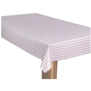 laro Tischdecke Wachstuch-Tischdecke Gartentischdecke Karo Kariert LilaRosa bunt 140 cm x 140 cm