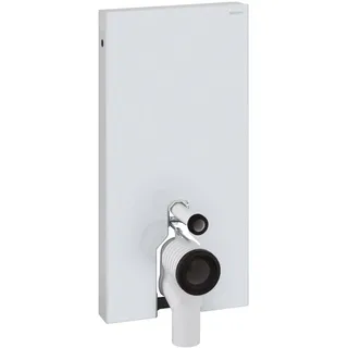 Geberit Monolith Sanitärmodul für Stand-WC, 101cm, Frontverkleidung aus Glas weiß