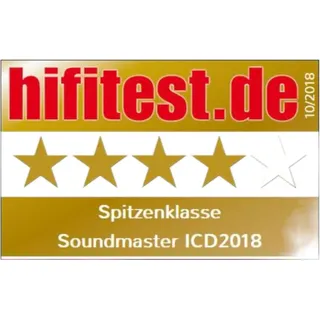 Soundmaster ICD2018, Analog & Digital, DAB+, FM, Spieler, CD-R, CD-RW, 80 W, LCD - Grau