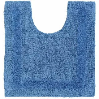 Homescapes WC-Vorleger Blau 55 x 50 cm mit Ausschnitt