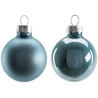 Trendline Weihnachtskugeln Mini aus Glas Ø 35 mm dämmerungsblau 16 Stück