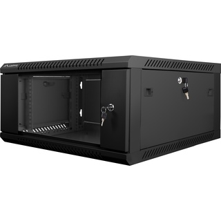Lanberg Wand- Rack 19 " 4HE 600x600mm schwarz, Serverschrank, Schwarz