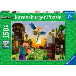 Ravensburger Kinderpuzzle 150 XXL Teile - Minecraft - Baukunst und Abenteuer
