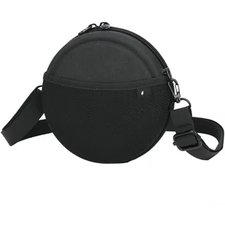 EVA-Hartschalen-CD-Player-Hülle, passend für die meisten 15,2 cm tragbaren Player, 300D Schneeflocken-Tuch-Organizer mit abnehmbarer Polsterung, Crossbody-Tasche mit Metallschnallen für Reisen