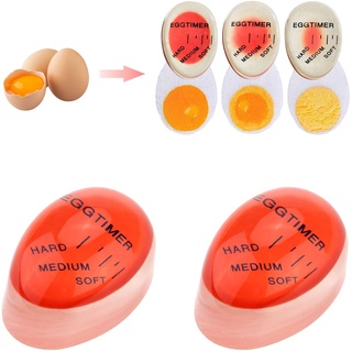 Prmape 2 PCS Eggtimer, Eieruhr, Timer für Gekochte Eier, Anzeige Hart/Medium/Weich, Eieruhr zum Mitkochen, Eieruhr Lustig zum Backen und Kochen