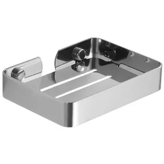 Selbstklebende Seifenschale Ohne Bohren, Seifenkorb Aus Edelstahl Rostet Nicht, Badezimmer-dusch-organizer, Küchenschwammhalter (kurzes Silber)