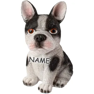 alles-meine.de GmbH große Spardose - Motivwahl - Hund - Bulldogge -16 cm - incl. Name - mit Verschluss - stabile Sparbüchse - aus Kunstharz/Polystone - Sparschwein - für Kinder..