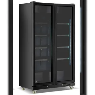 METRO PROFESSIONAL Doppeltüriger Getränkekühlschrank GSC1810B, 120 x 58.5 x 198 cm, 1000 L, schwarz