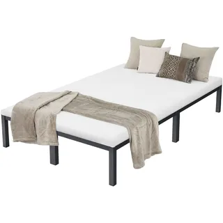 Metallbett Bettgestell Schlafzimmerbett Stahl Lattenrost Anthrazit 120x200 cm