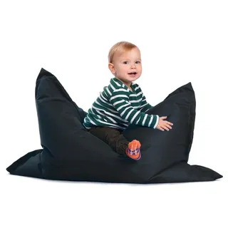 sunnypillow Sitzsack, Outdoor & Indoor 100 x 70 cm mit 60L Styropor Füllung Sessel für Kinder & Erwachsene Sitzkissen Sofa Beanbag viele Farben und Größen zur Auswahl Schwarz