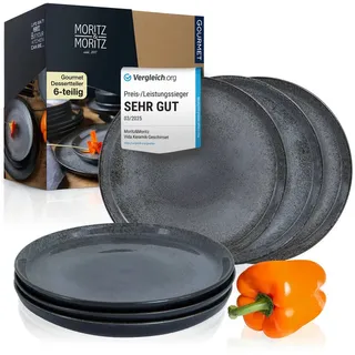 Moritz&Moritz VIDA Dessertteller 6er Set grau