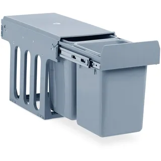 Relaxdays Einbaumülleimer 2x 8 l Grau