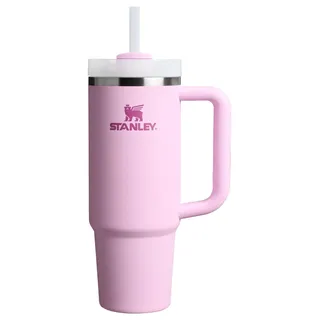 STANLEY Quencher H2.0 Trinkbecher mit Henkel & Strohhalm 0,9 Liter | Twist-On-Drewegehäuse | Tassenhalter-kompatibel für unterwegs | Isolierter Edelstahlbecher | BPA-frei | Kirschblüte