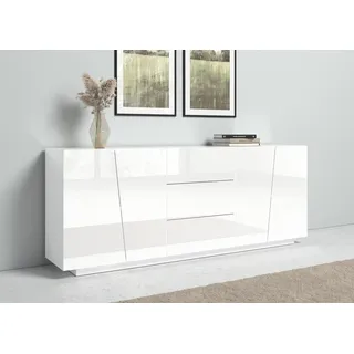 Home Affaire Vega 220 x 86 x 43 cm Weiß hochglanz