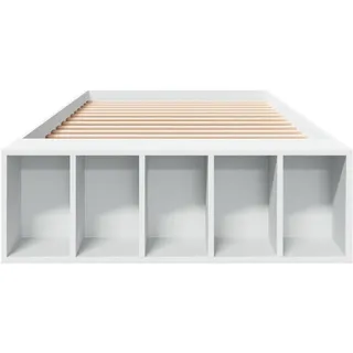 vidaXL Bettgestell 100 x 200 cm Weiß
