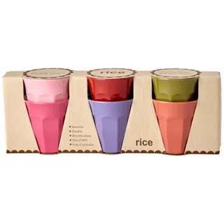 Rice Medium Melamin Becher 0,25 l Bunt 6 St.