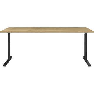 Schreibtisch GERMANIA "Profi 2.0" Tische schwarz (grandson, eiche, nachbildung, schwarz, schwarz) Büroschreibtisch Schreibtische Tisch höhenverstellbar, Breite 180 cm