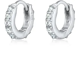 Elli Creolen Sparkling Weiß 925 Silber MPNR 1 Größe onesize