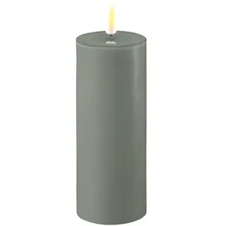 Deluxe Homeart Flammenlose LED-Kerze für den Innenbereich – Salvie Green – mit Real FlameTM Technologie – batteriebetriebene Kerze (5 x 12,5 cm)