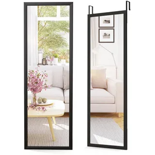 Costway Wandspiegel 107 x 37 cm Schwarz